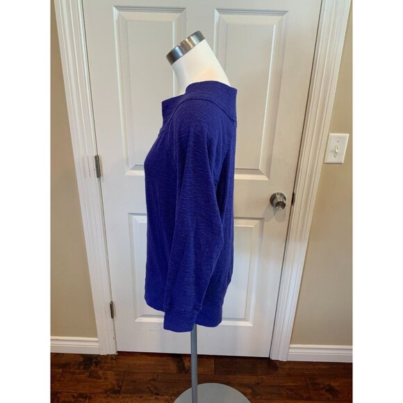 We The Free: Free People Blue Wide Neck Sweater, Size XS - Picture 4 of 6